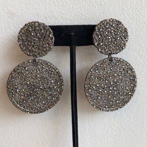 Pewter Flat Circle Roni Blanshay Earring
